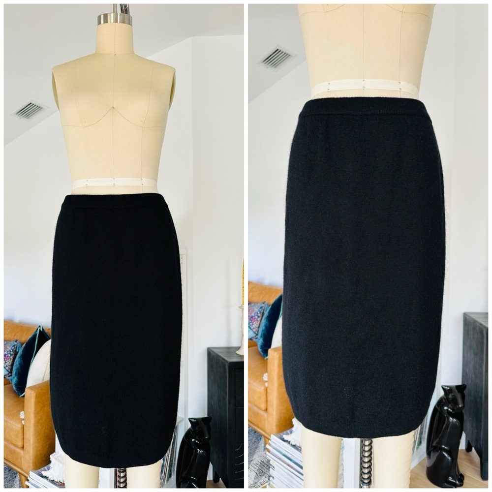 Vintage 80’s/90’s ANNE KLEIN Wool Knit Midi Skirt